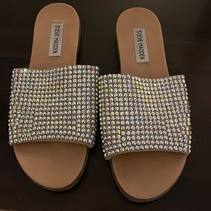 Steve Madden Rhinestone Slides